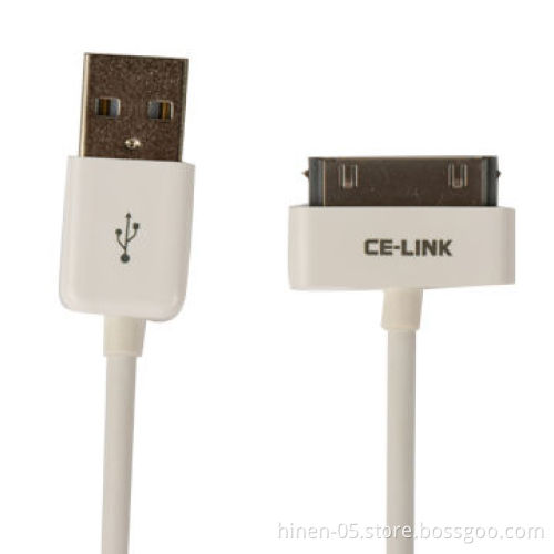 Dock Connector to USB Cable for iPod, iPhone or iPad, Connect 30-pin to Apple Device